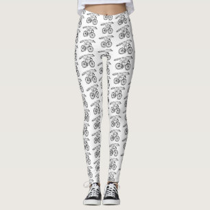 Whimsical Fuchs auf Fahrrad Kunstprint Leggings