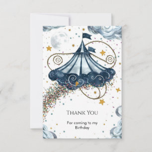 Whimsical Fun Circus Geburtstag Dankeskarte