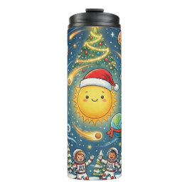 Whimsical Fun filled Solar System Christmas Party Thermosbecher