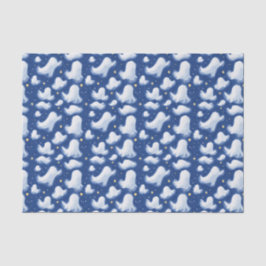 Whimsical Fun Ghost Blue Sky Halloween Night Stars Seidenpapier