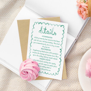 Whimsical Fun Hand Illustrierten Olivenöle Grünrah Begleitkarte