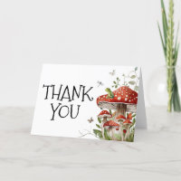 Whimsical Fungi Mushroom Fall Danke Karte