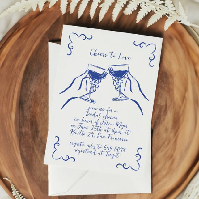 Whimsical Funky Cheert Liebe Brautparty Einladung (Von Creator hochgeladen)