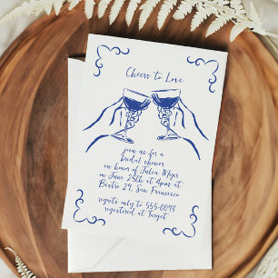 Whimsical Funky Cheert Liebe Brautparty Einladung