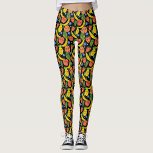 Whimsical Funny Fruchtsalat Muster Leggings