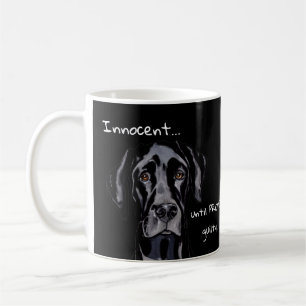 Whimsical Funny Hund unschuldig Schwarz Kaffeetasse