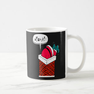 Whimsical Funny Santa Got Stuck Kaffeetasse