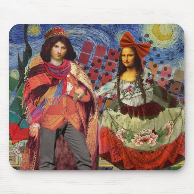 Whimsical Funny Vintage Wedple Mousepad (Vorne)
