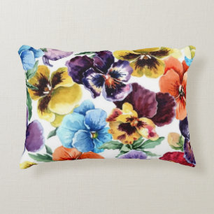 Whimsical Garden Accent Kissen: Farbenfrohe Blume Dekokissen