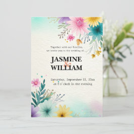 💐 Whimsical Garden Hochzeit Einladung 🌿 💌