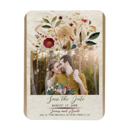 Whimsical Garden Pressed Blume Bohemisch Hochzeit Magnet
