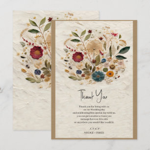 Whimsical Garden Pressed Flowers Boho-Hochzeit Einladung