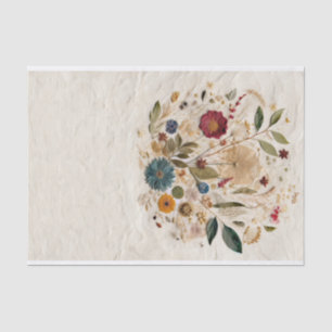 Whimsical Garden Pressed Flowers Boho-Hochzeit Seidenpapier