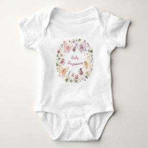 Whimsical Garden Schmetterling Baby Shower Florale Strampler