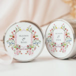 Whimsical Garden Wedding Wappen Monogram Runder Aufkleber<br><div class="desc">Whimsical Garden Wedding Wappen Monogram Stickers Verlobung Feier Dekorationen</div>
