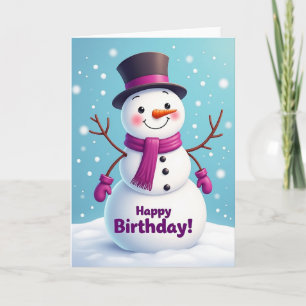 Whimsical Geburtstag Winter Karte