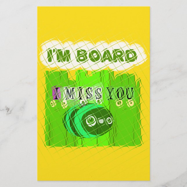 Whimsical gelangweilt, aber denken Sie an Sie Briefpapier (Vorderseite)