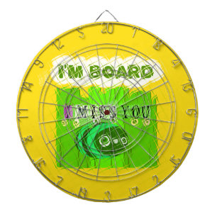 Whimsical gelangweilt, aber denken Sie an Sie Dartscheibe