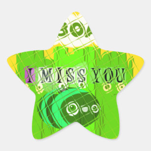 Whimsical gelangweilt, aber denken Sie an Sie Stern-Aufkleber