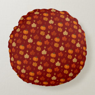 Whimsical gemütlicher Herbst Rundes Kissen
