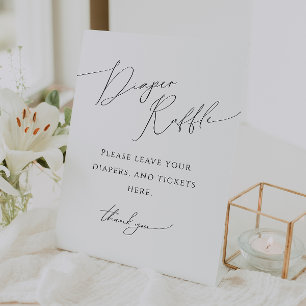 Whimsical Gender Neutral Diaper Raffle Baby Dusche Sockelschild