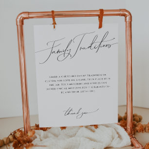 Whimsical Gender Neutral Family Traditionen unterz Poster