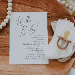 Whimsical Gender Neutral Hallo Baby! Babyparty Einladung