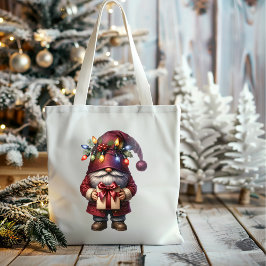 Whimsical Geschenk Weihnachts-Gnom Tragetasche