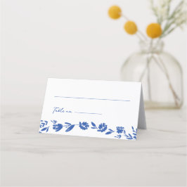 Whimsical Gezeichnet florale Hochzeit geflochtene Platzkarte