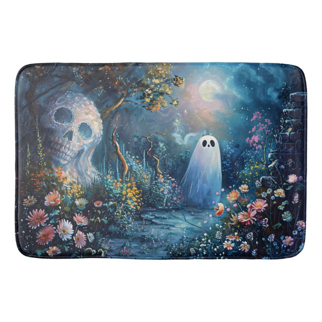 Whimsical Ghost Garden Wanderweg Badematte (Vorderseite)