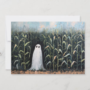 Whimsical Ghost Personalisiert Name Halloween Mitteilungskarte