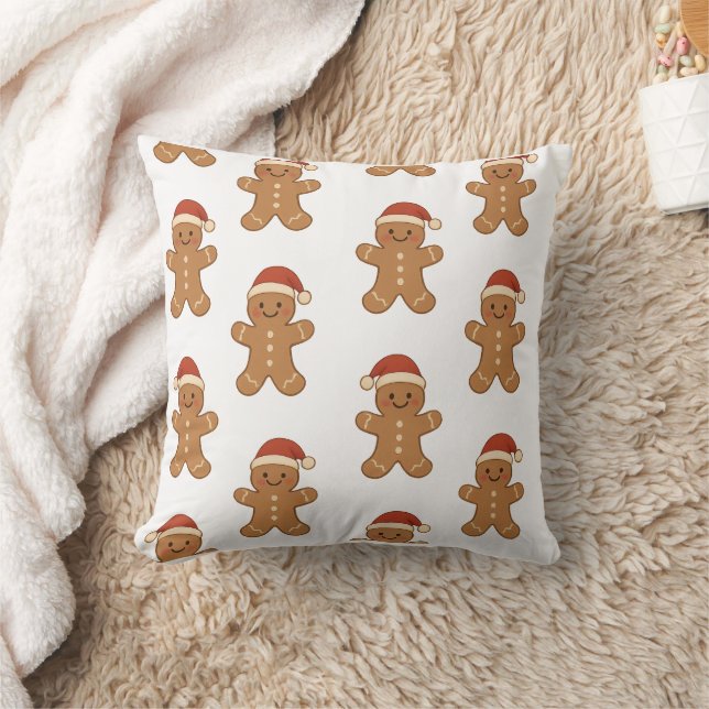 Whimsical Gingerbread Christmas Kissen (Decke)