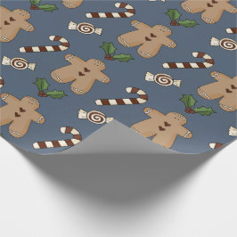 Whimsical Gingerbrot und Candy Canes Weihnachten Geschenkpapier