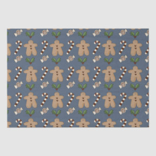 Whimsical Gingerbrot und Candy Canes Weihnachten  Seidenpapier