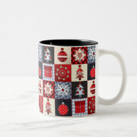 Whimsical Gingham Christmas Patchwork Qui