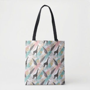 Whimsical Giraffe Polka Dot Pattern - Pastel
