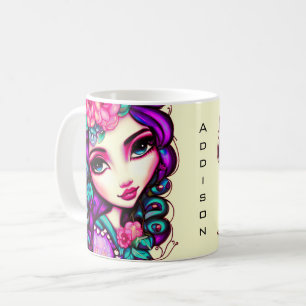 Whimsical Girl Artistic Coffee Tasse