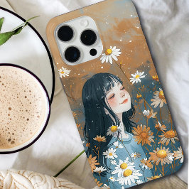 Whimsical Girl in Daisy Field: Blume April Case-Mate iPhone Hülle
