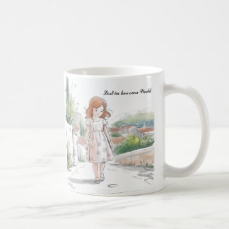 Whimsical Girl in Nature - Tasse von Friedlichen A