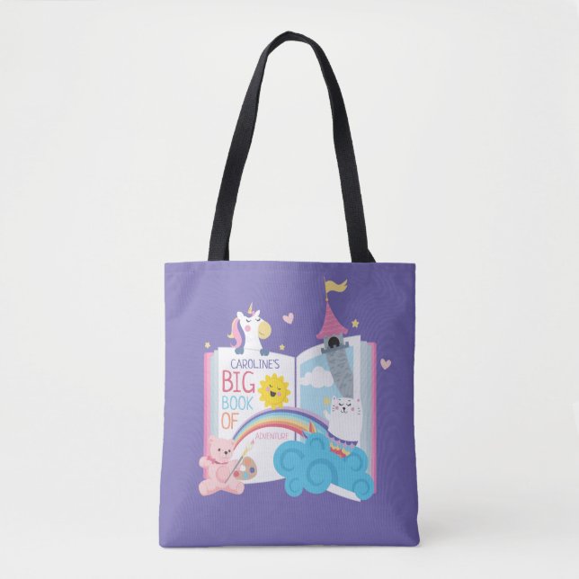 Whimsical Girl Library Tote Bag (Vorderseite)