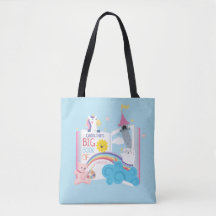 Whimsical Girl Library Tote Bag