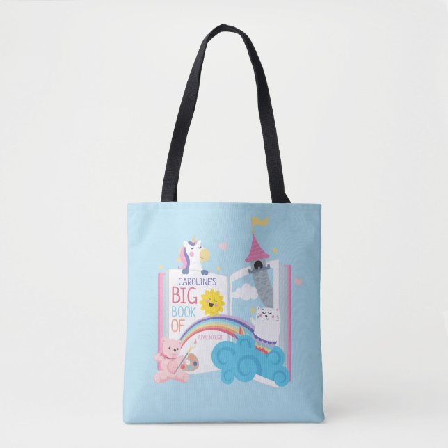 Whimsical Girl Library Tote Bag (Vorderseite)
