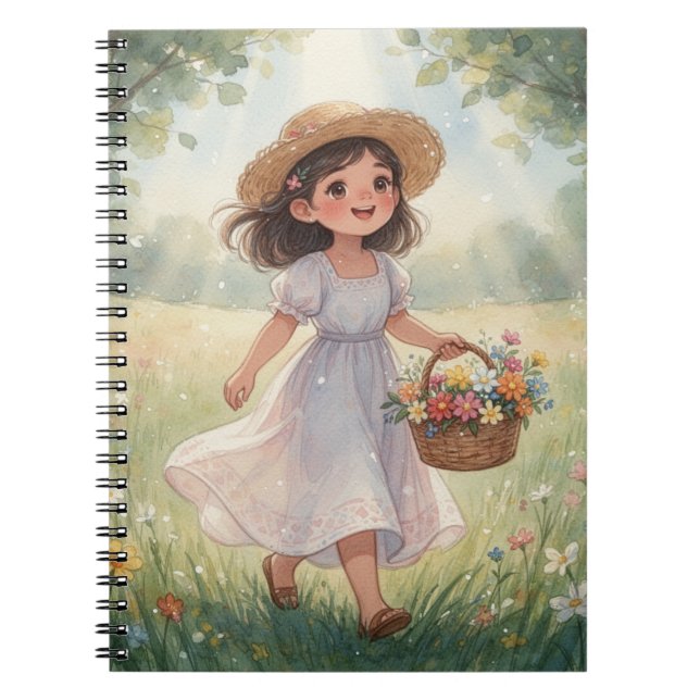 Whimsical Girl Notebook Notizblock (Vorderseite)