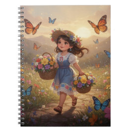 Whimsical Girl Notebook Notizblock
