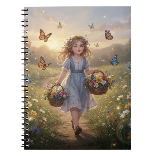 Whimsical Girl Notebook Notizblock (Vorderseite)
