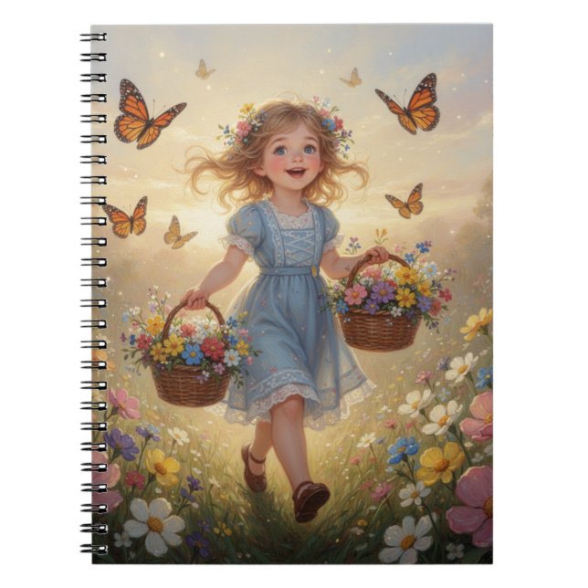 Whimsical Girl Notebook Notizblock (Vorderseite)