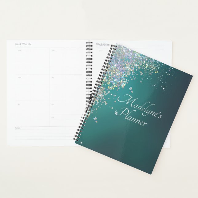 Whimsical Glittery Script Journal Planer (Anzeige)