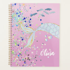 Whimsical Glitzer Meerjungjacht Planer