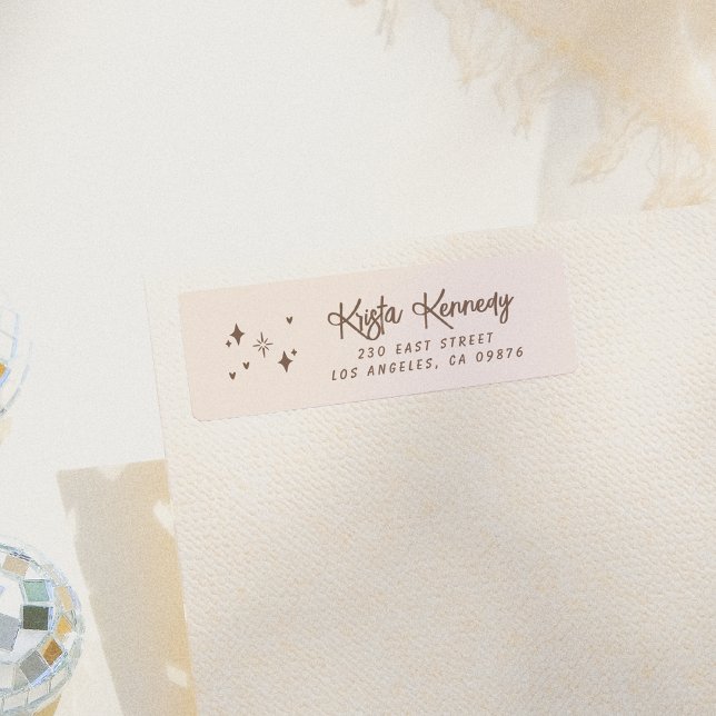 Whimsical Glitzern & Hearts Rücksendeadresse (Von Creator hochgeladen)