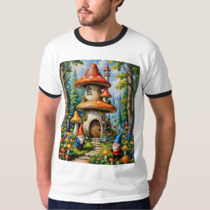 Whimsical Gnome Mushroom Hütte Fantasy Shirt